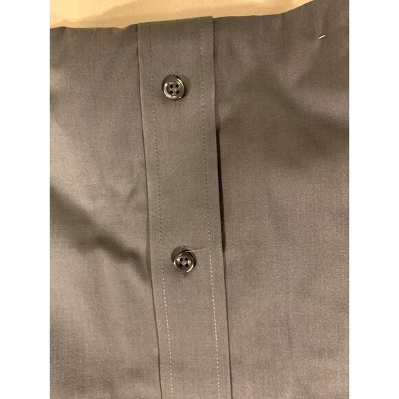 Stafford Wrinkle-Free Broadcloth Dress Shirt Size 16.5/34-35 Midnight Grey - Picture 7 of 7